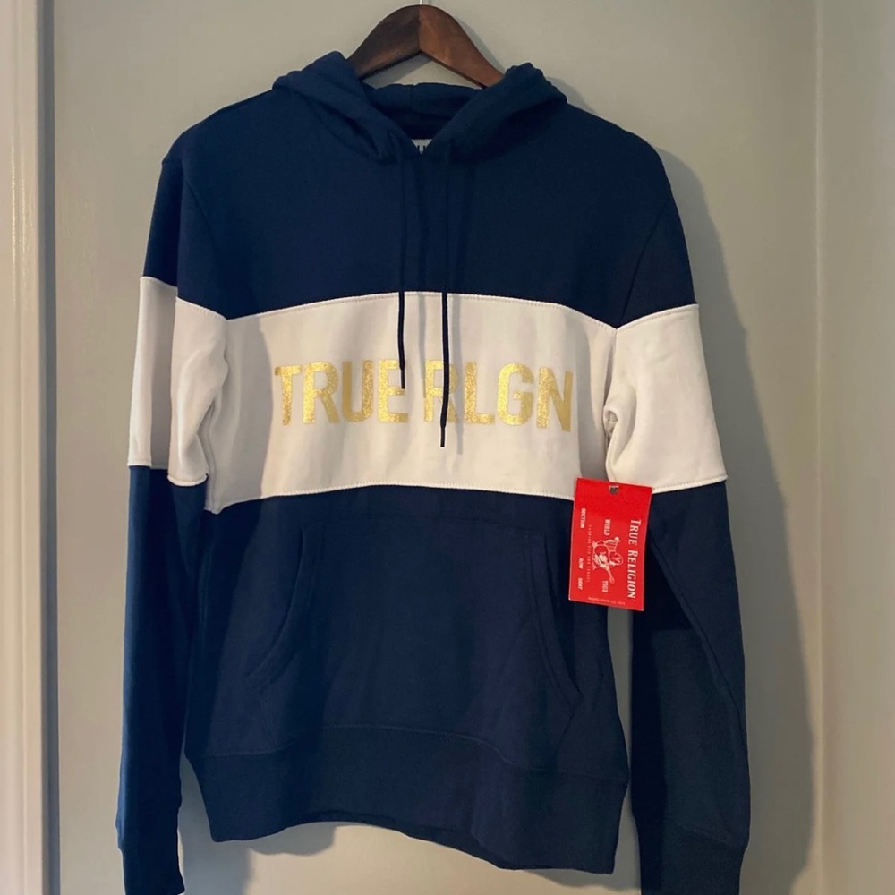 NWT // True Religion Gold Foil Hoodie